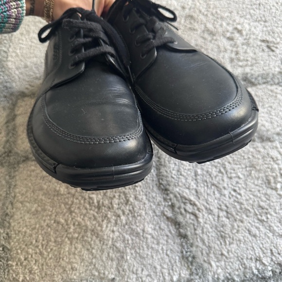 ECCO Fusion Oxford Dress Shoes Black Leather Lace-Up Moc Toe 11 new without box - Picture 6 of 12